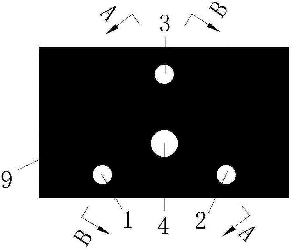 Drilling hole distributing and forming method for area reinforcement