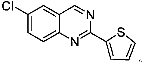 Method for synthesizing 6-chloro-2-(thienyl-2-yl)quinazoline