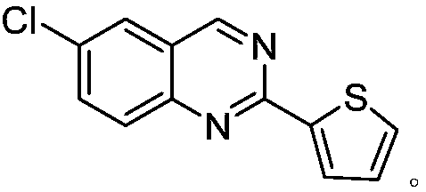 Method for synthesizing 6-chloro-2-(thienyl-2-yl)quinazoline