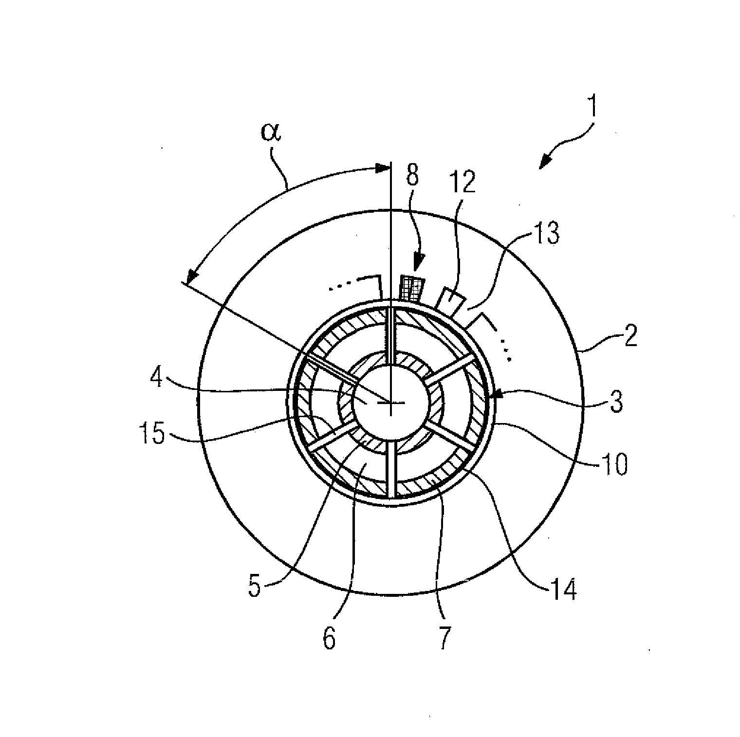 Permanently excited synchronous machine with ferrite magnets