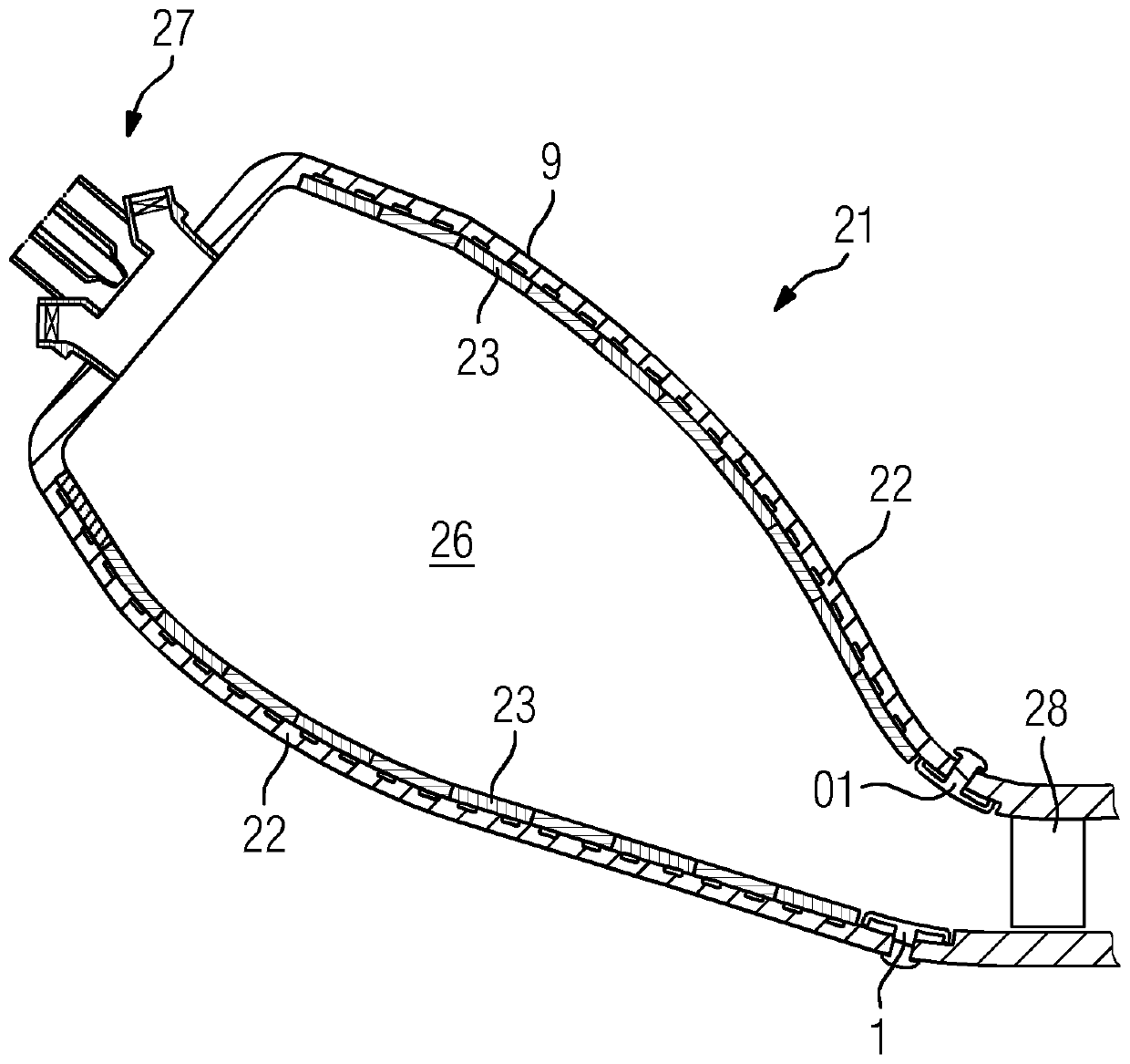 Cooling air optimized metal insulation elements