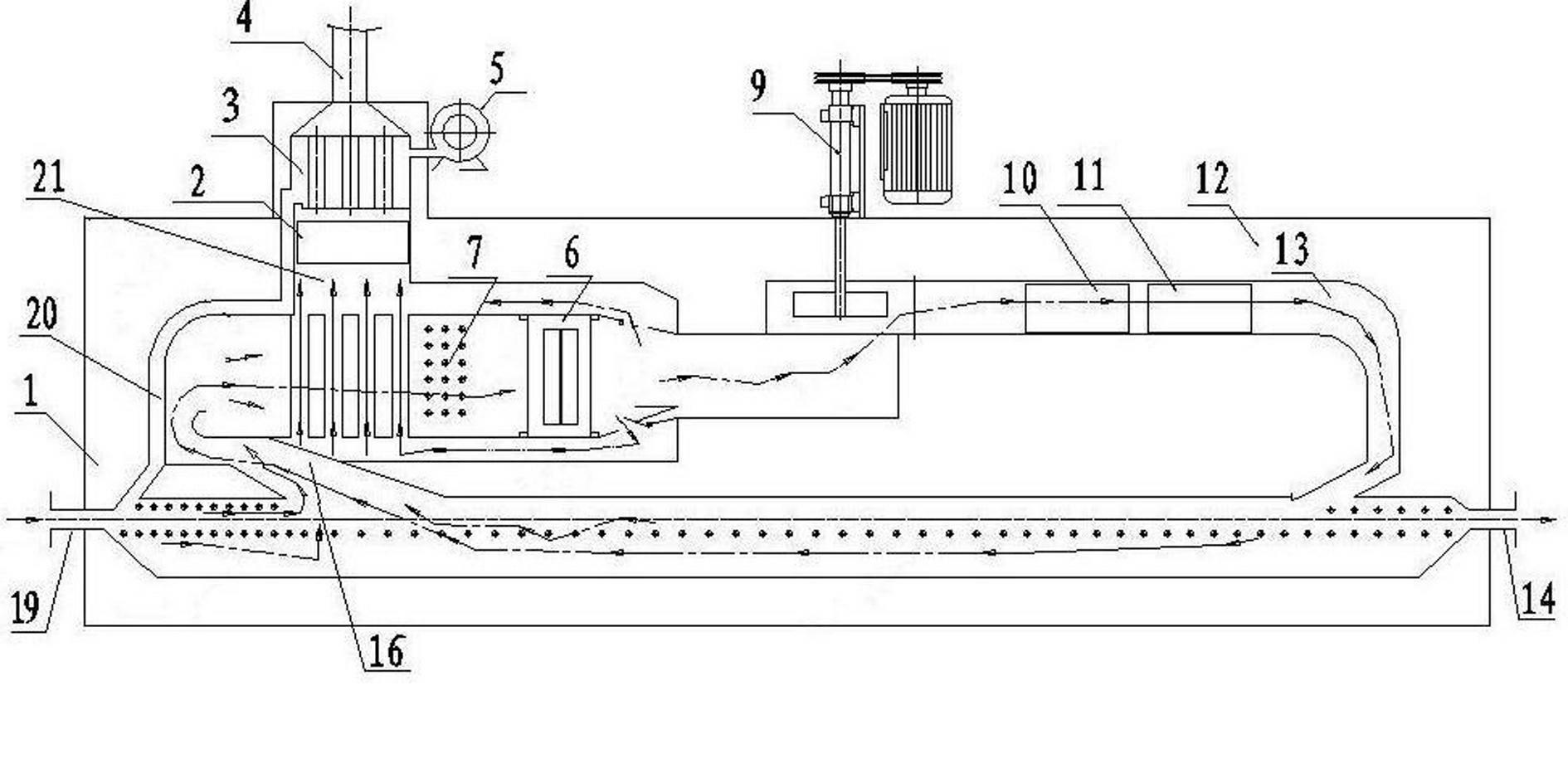 Cyclic baking method of enamelled wire and oven for realizing method