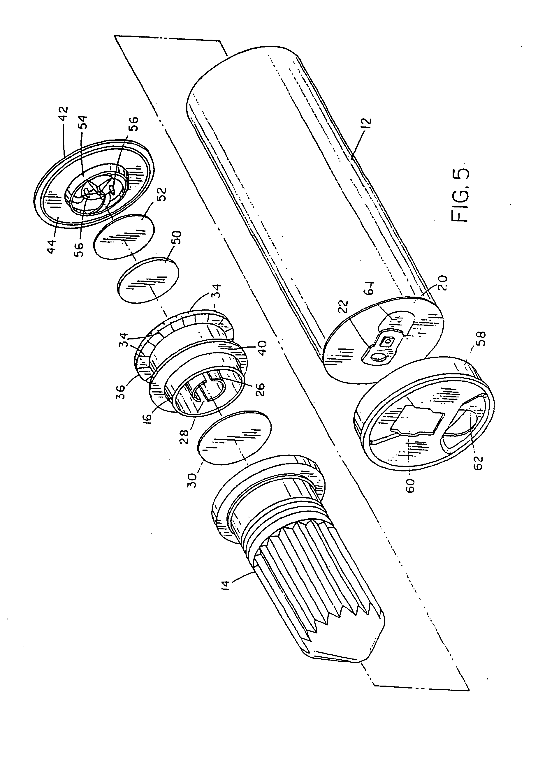 Container with integral module for heating or cooling the contents