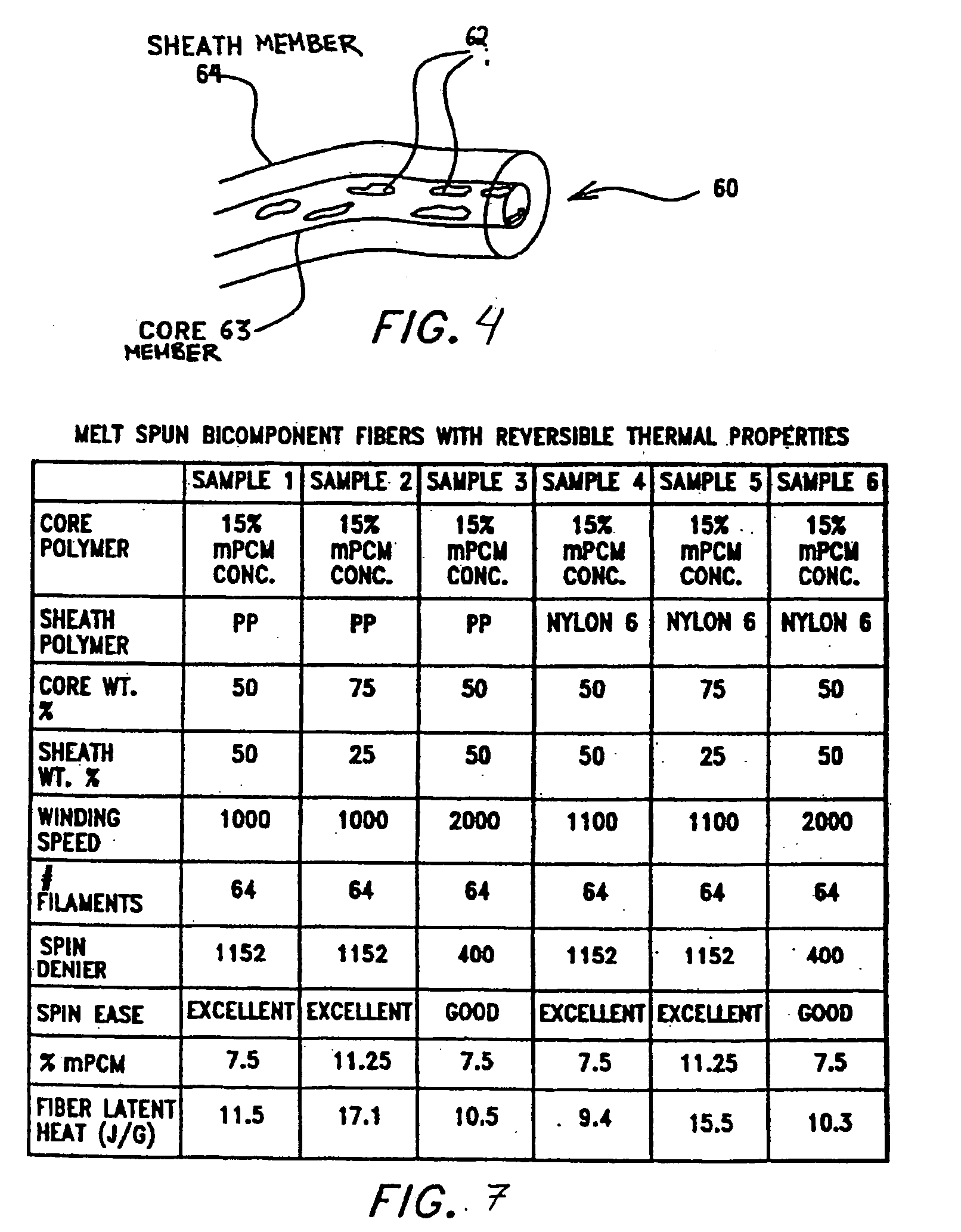 Multi-component fibers having enhanced reversible thermal properties and methods of manufacturing thereof