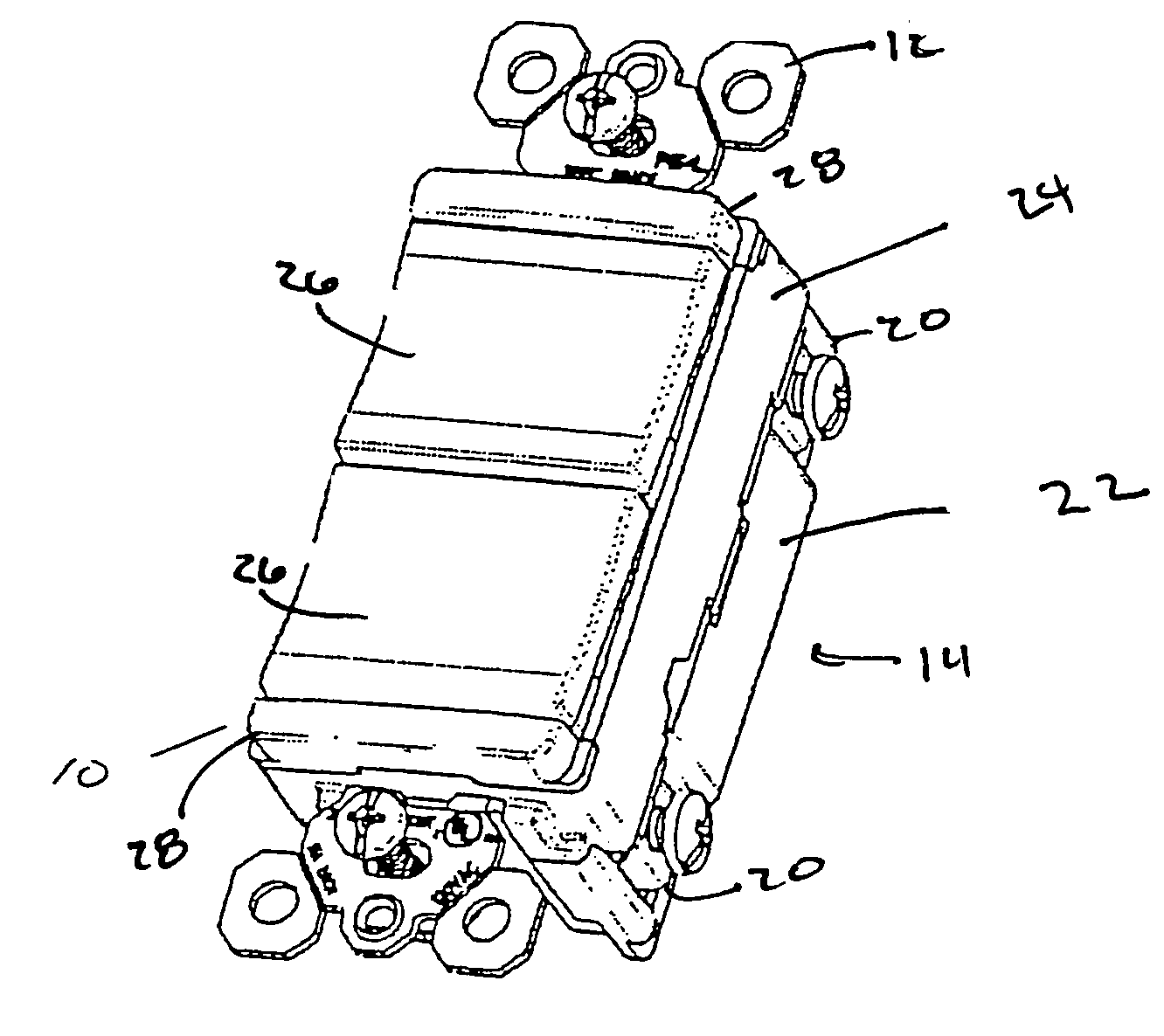 Electrical device with lamp module