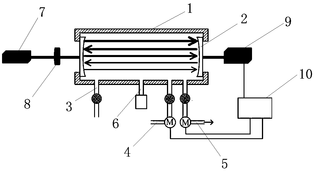 Detection system and method of volatile organic molecules in exhaled air