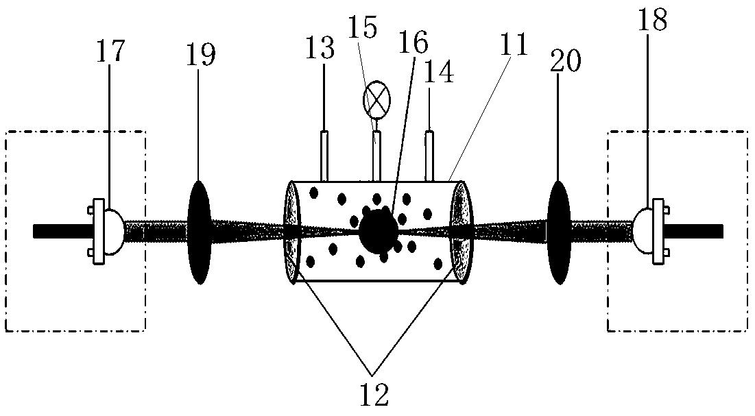 Detection system and method of volatile organic molecules in exhaled air