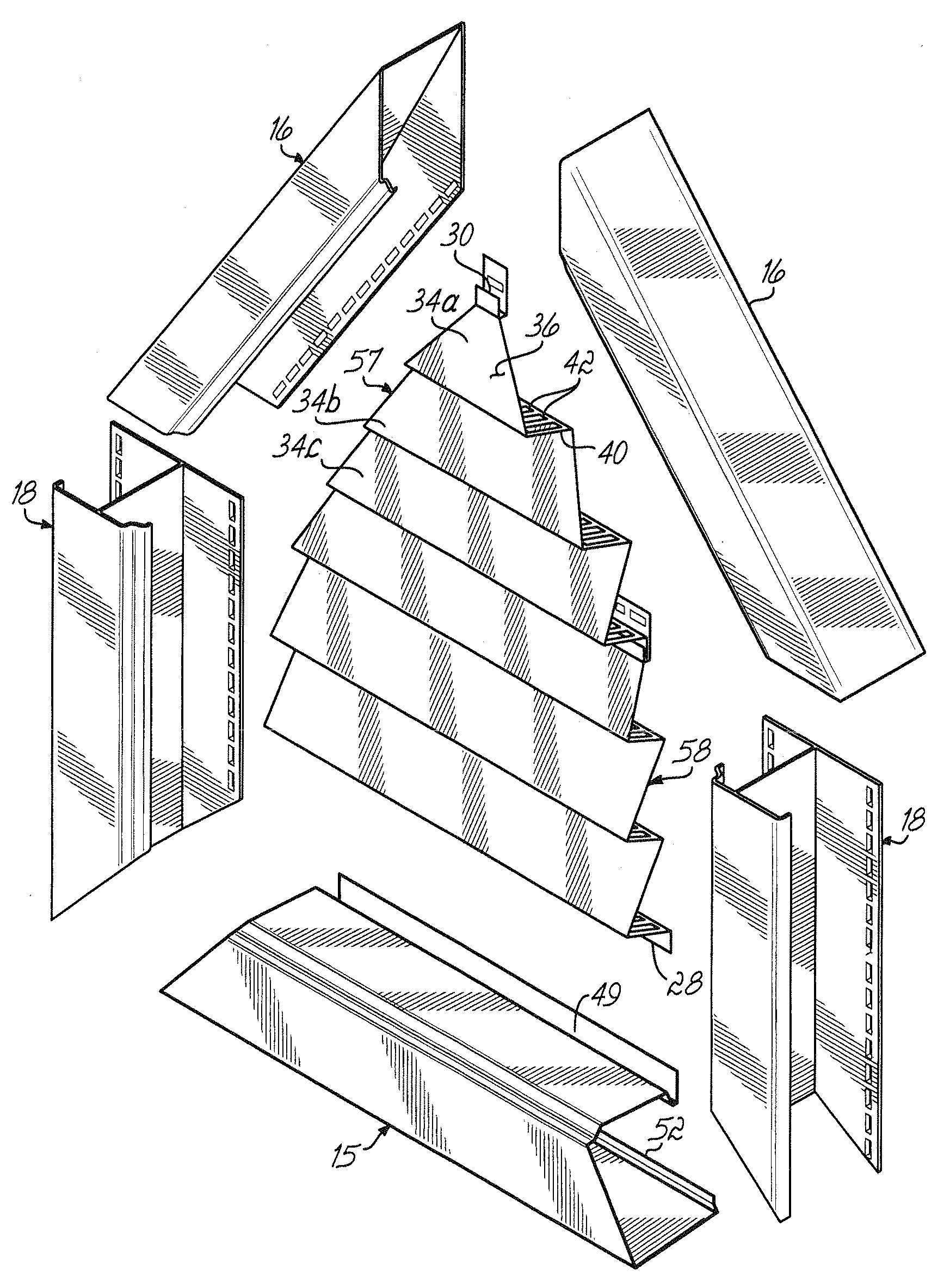 Injection moldable composite gable vent