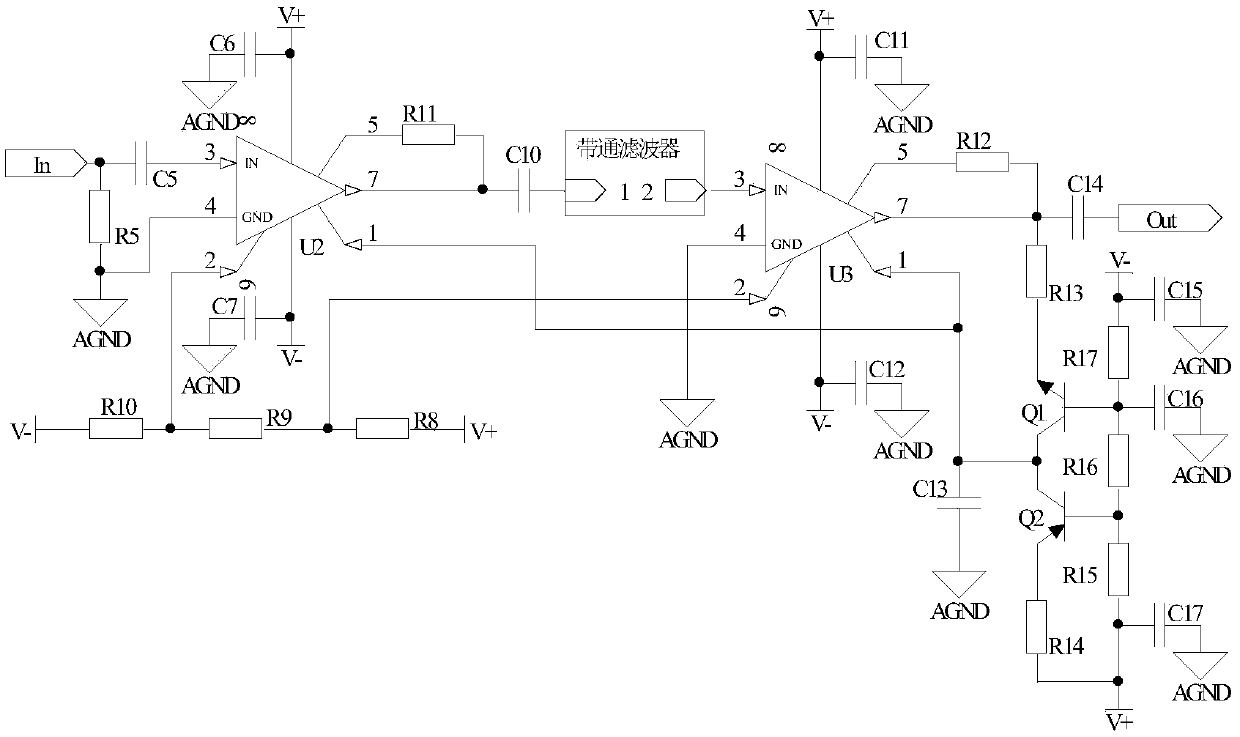 Amplitude equalization circuit for mobile underwater sound frequency-hopping communication receiving system