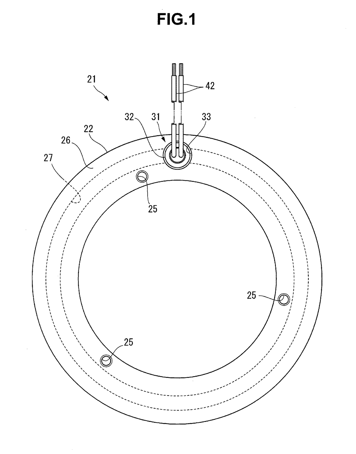 Seal structure for electromagnetic lead wire