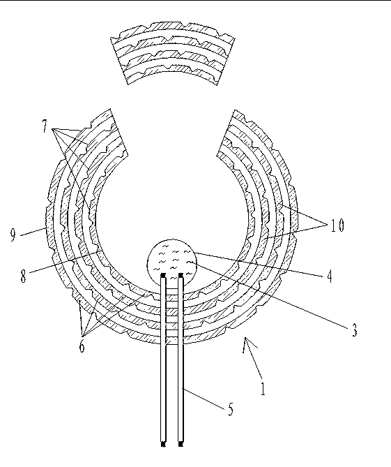 High-energy liquid-explosion material throwing stand-by device