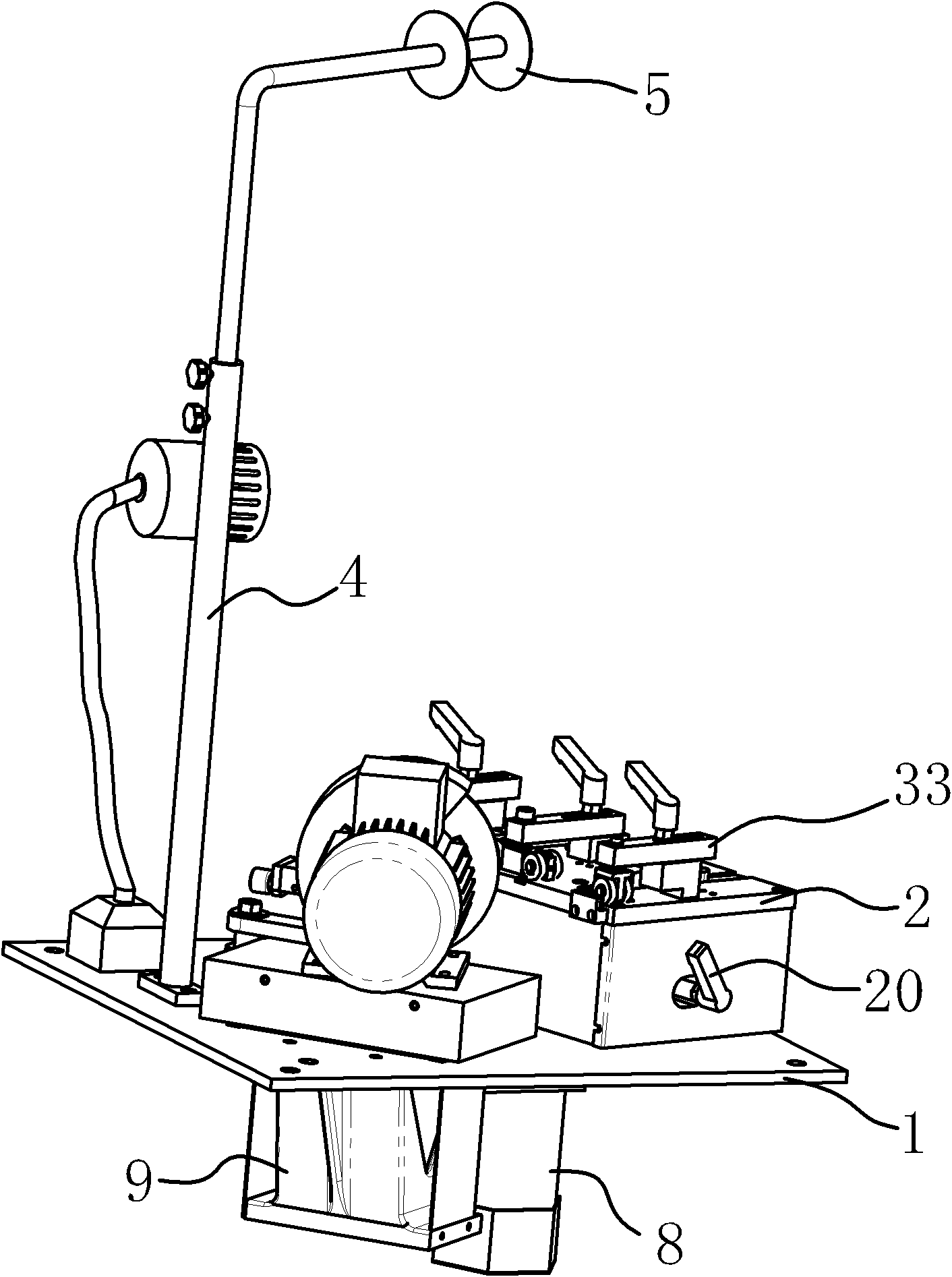 Sharpening machine for sawteeth of saw band