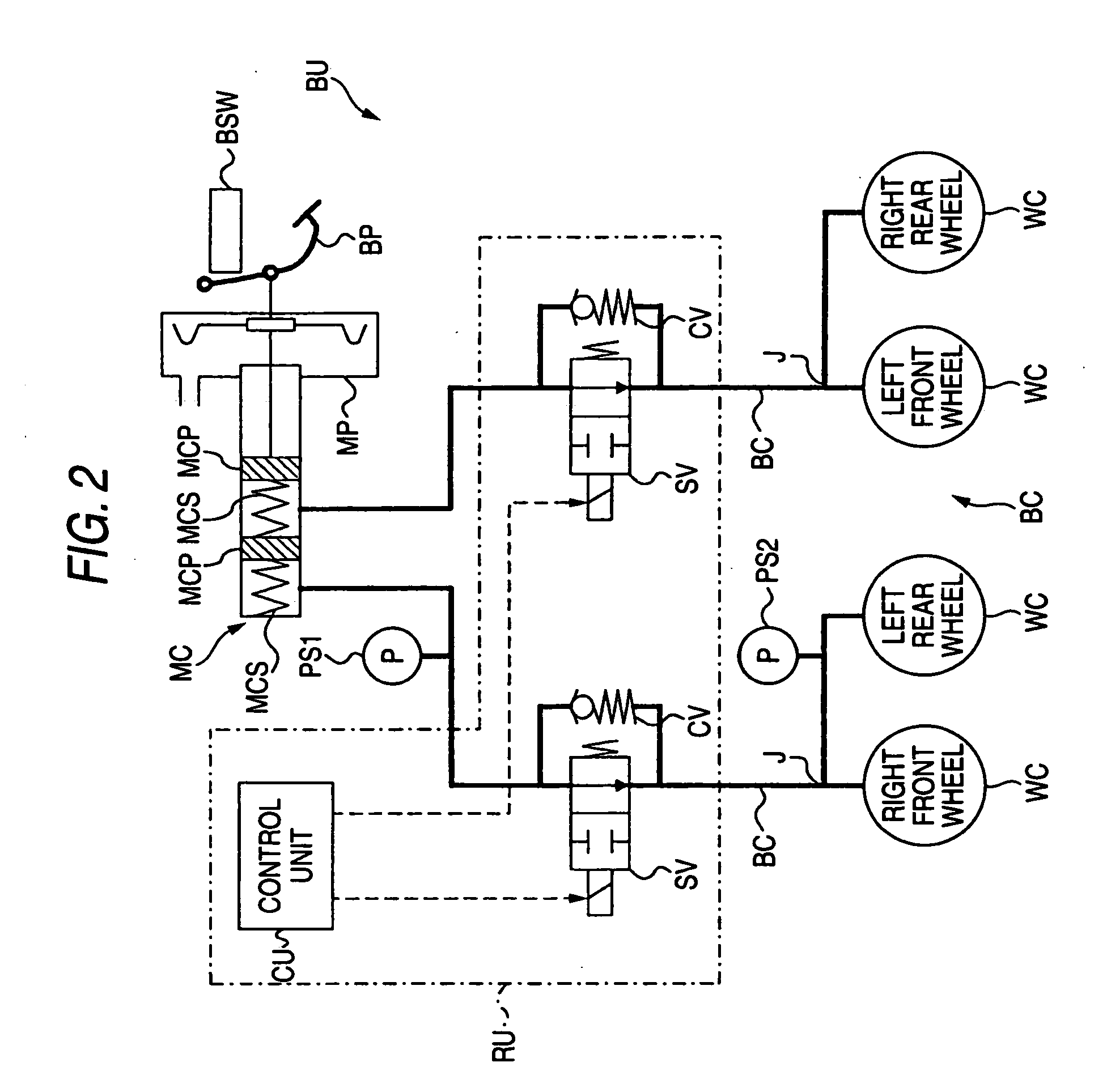 Braking force retaining unit