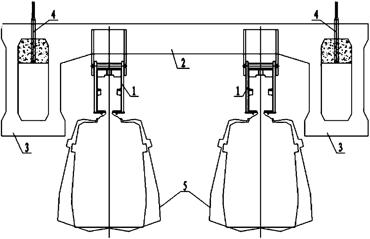 Suspended single-track large-span track beam system