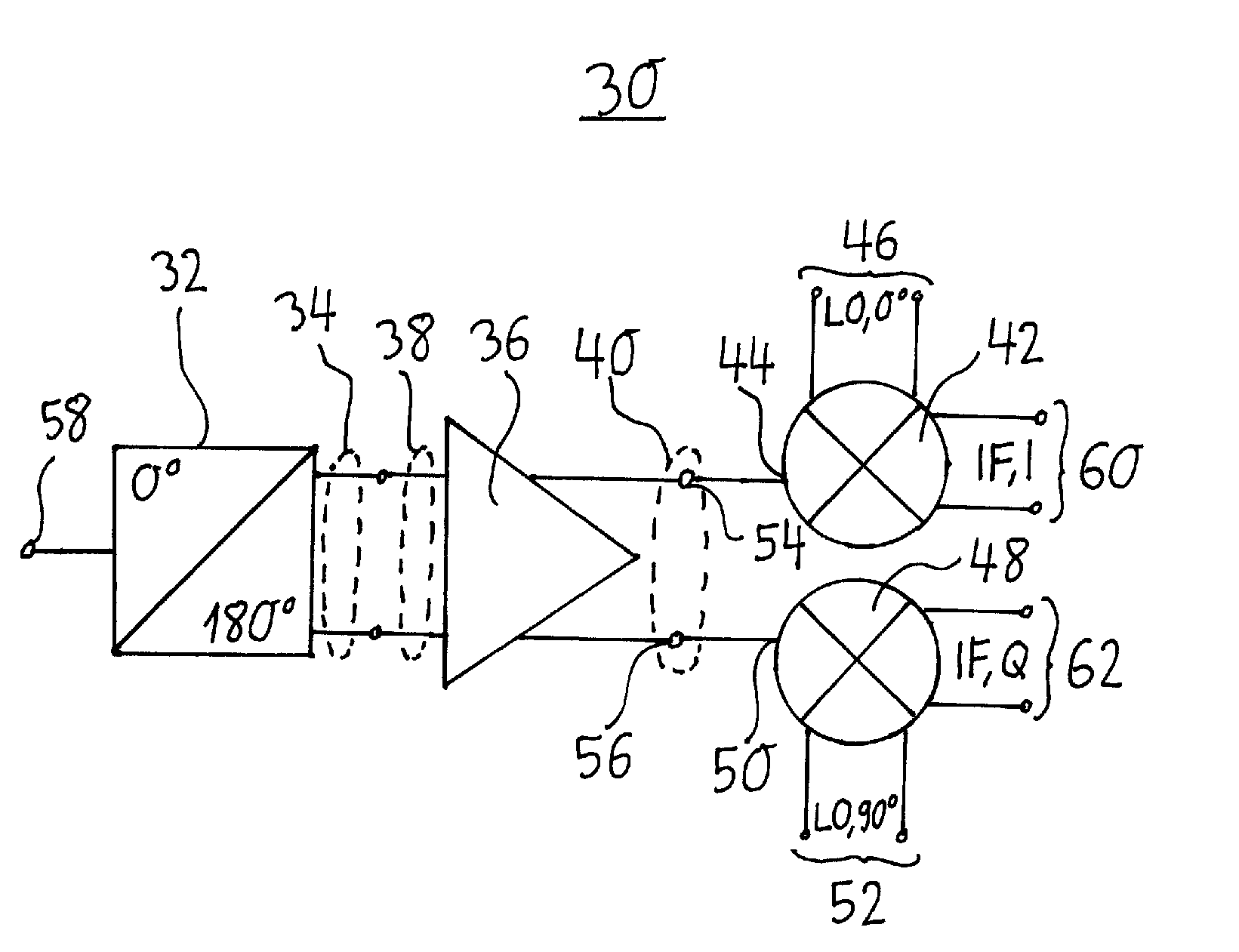 Receiver circuit, phased-array receiver and radar system