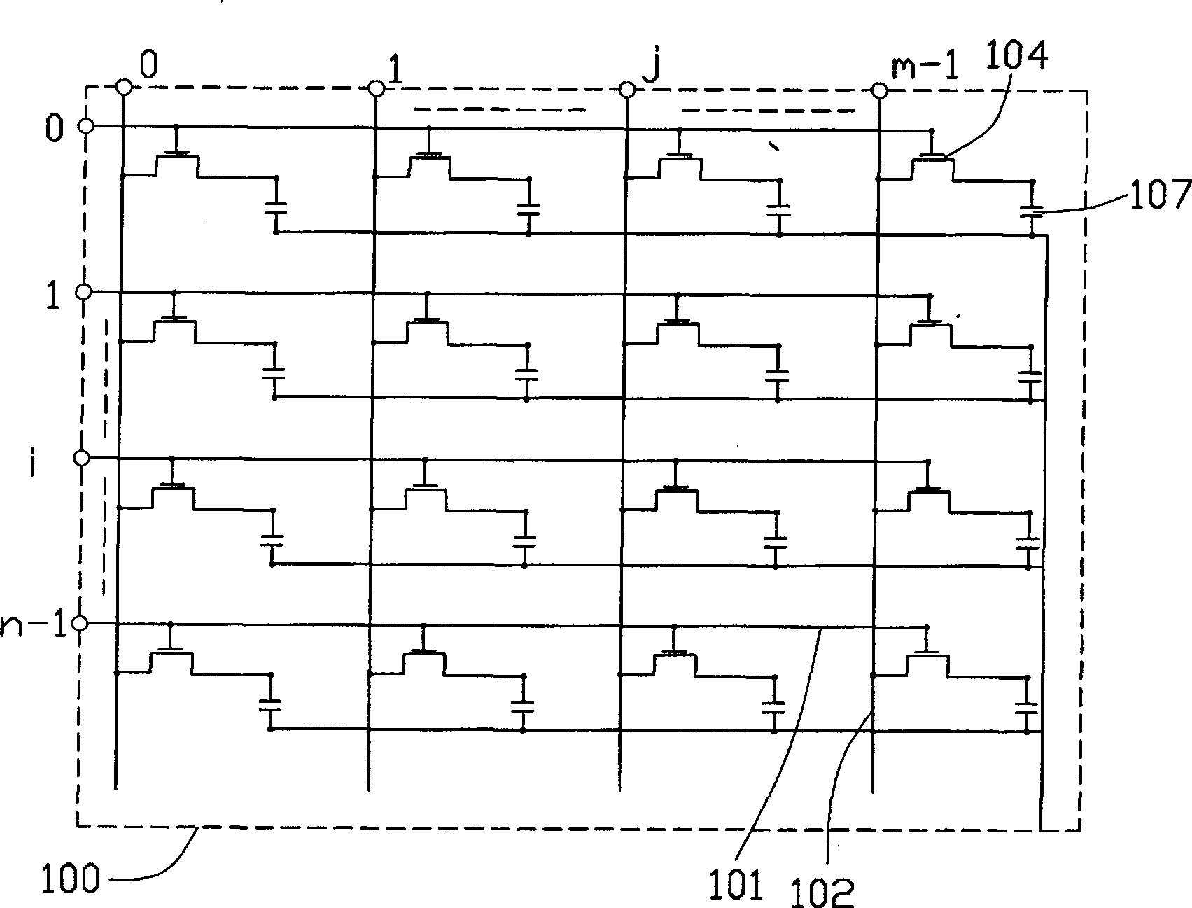 Actively driven liquid crystal display panel and driving method thereof