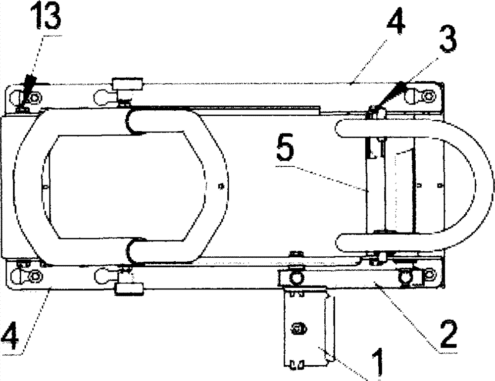 Self-locking motorcycle frame