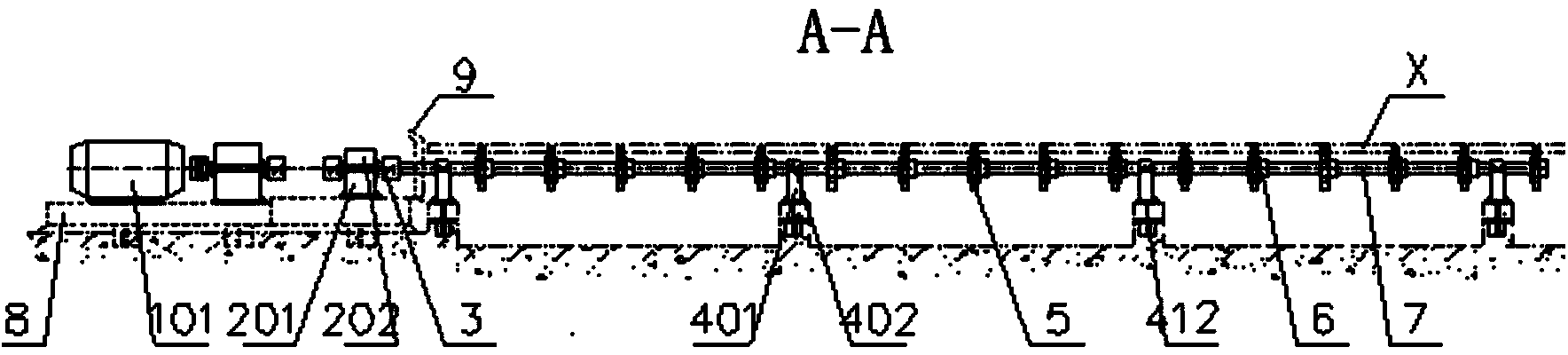 Billet turn-over cooling bed device