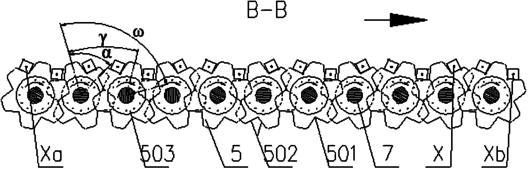 Billet turn-over cooling bed device