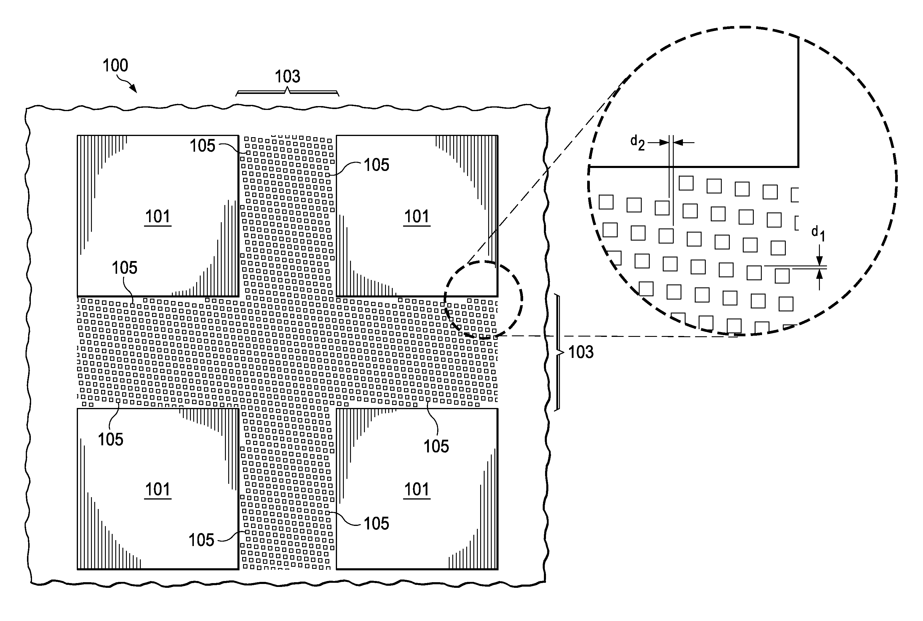 Scribe Line Metal Structure