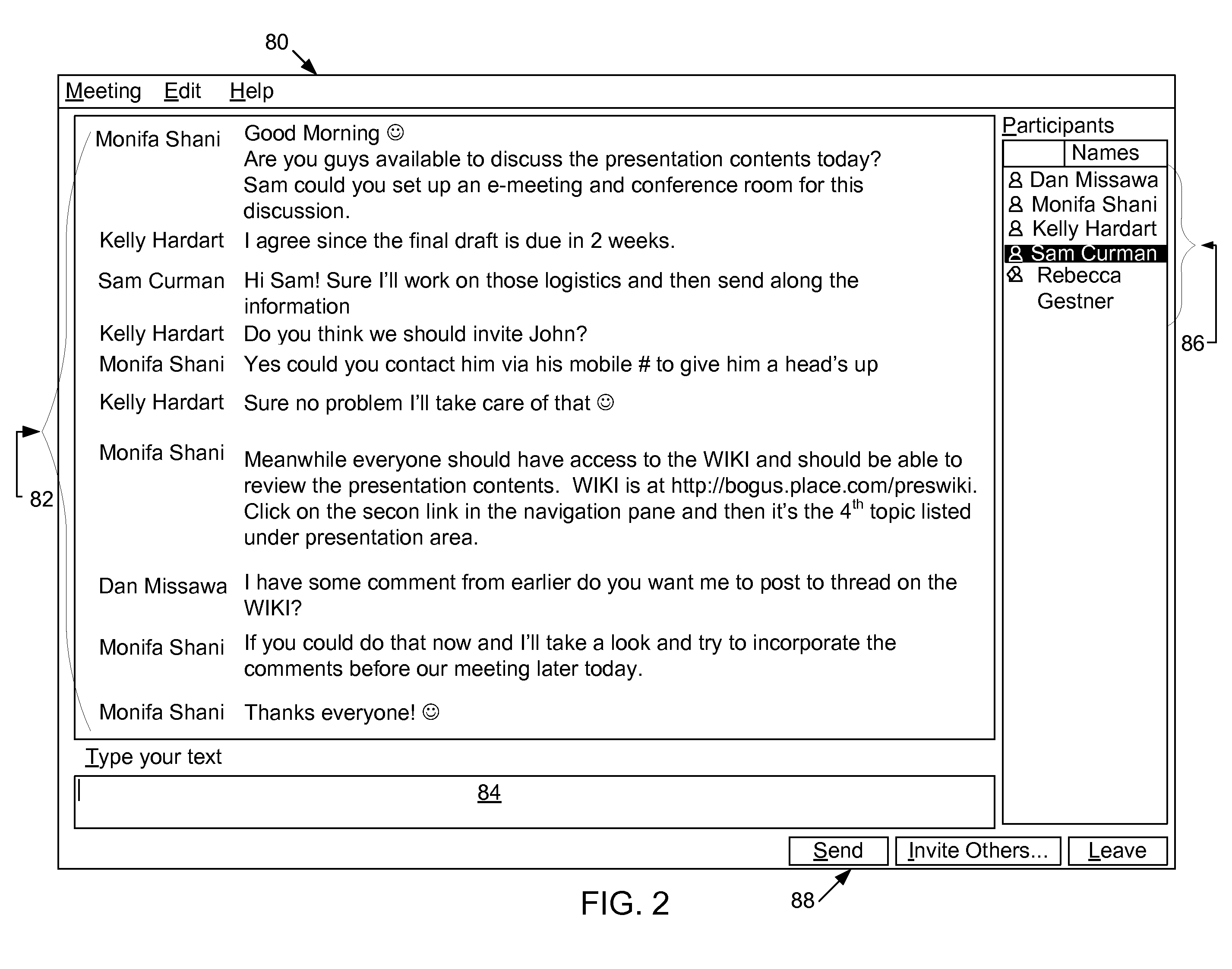 Method and system for selective sharing of flagged information in a group chat environment