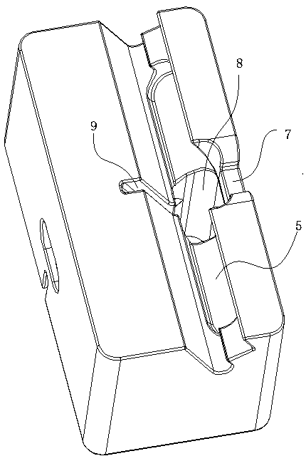 A mobile phone charging bracket