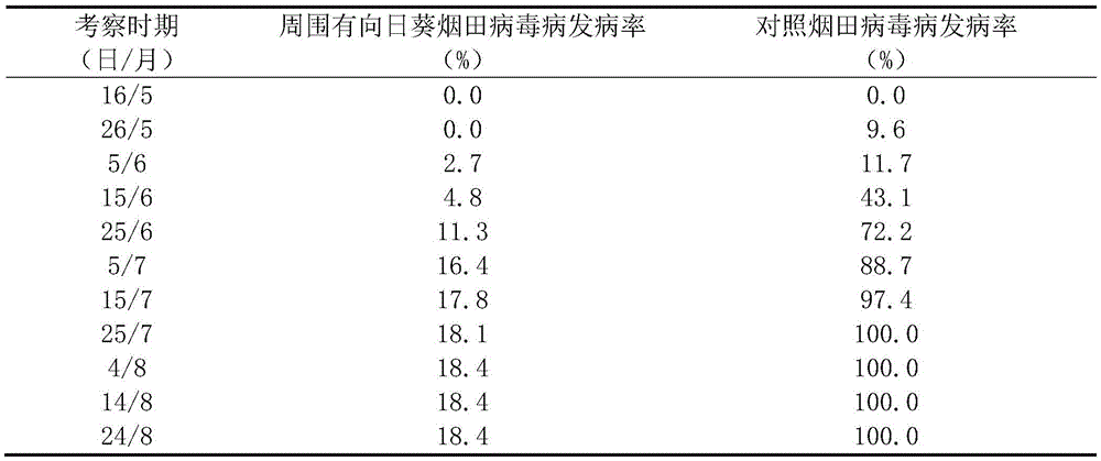 Method for reducing incidence of tobacco aphid-transmitted diseases