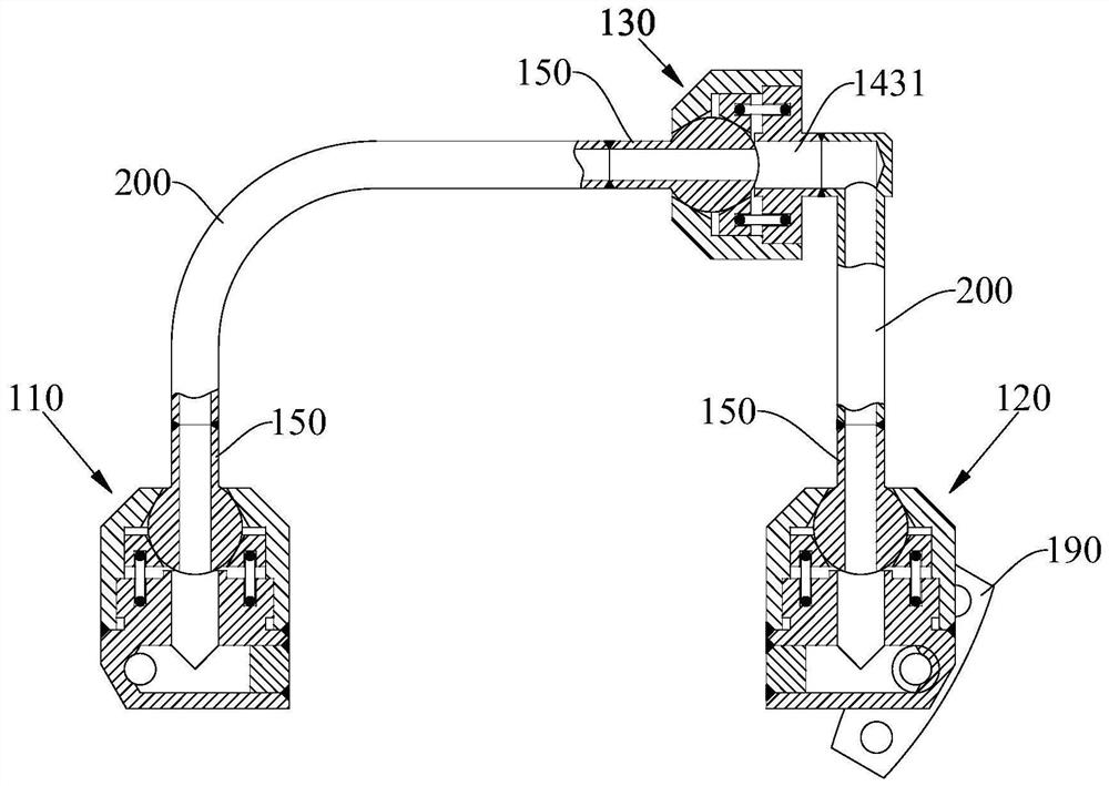 Pipe assembly, performance measuring method thereof and control rod water pressure driving system