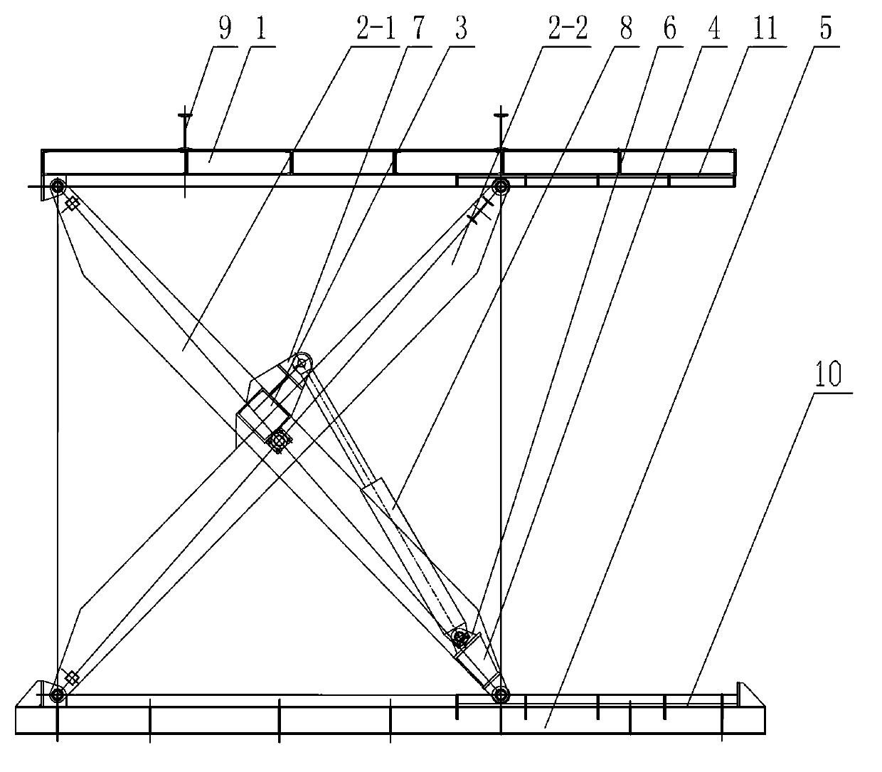 Hydraulic lifting platform for window cleaning machine