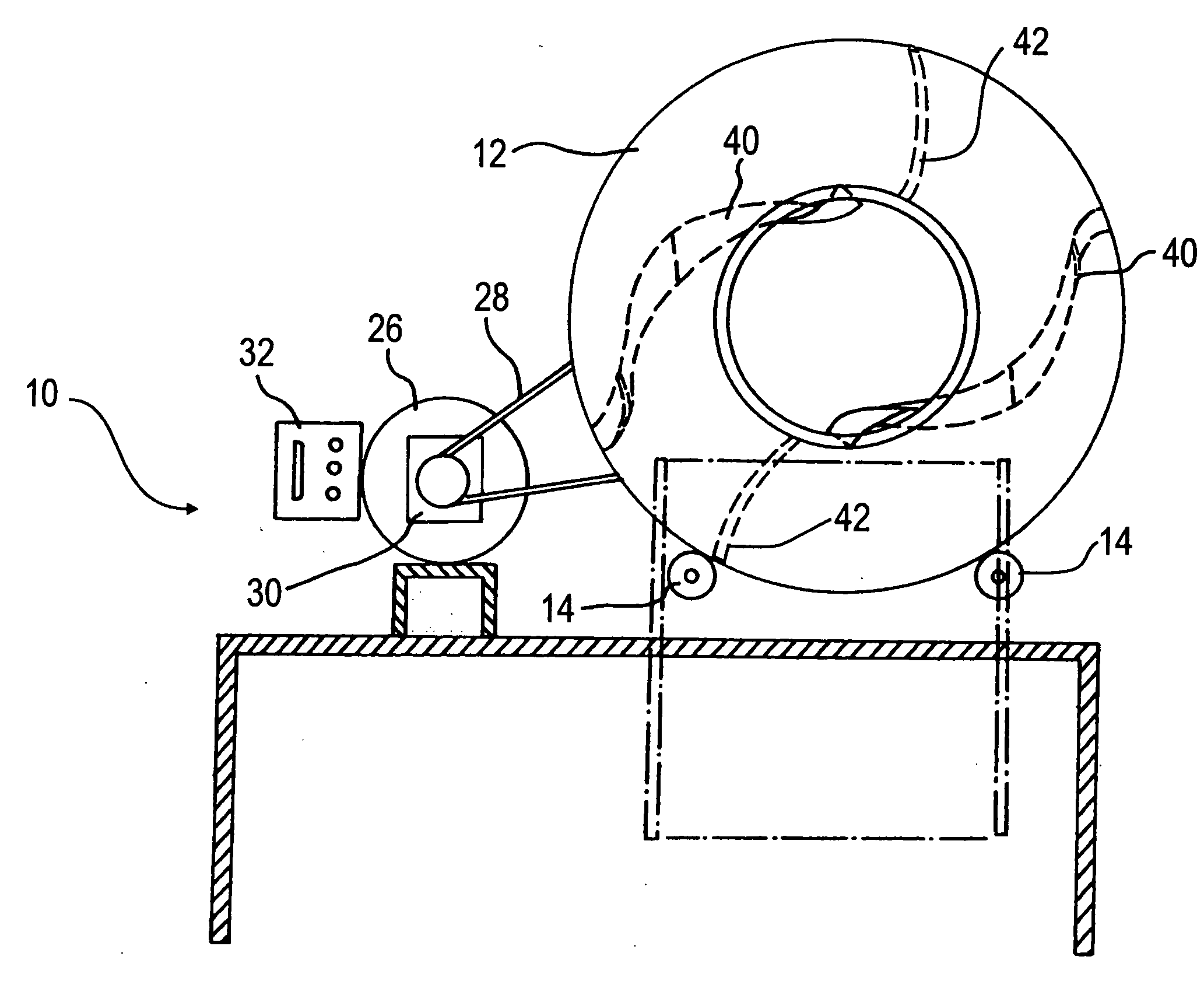 Rotary drum for tablet coating with reverse-direction unloading