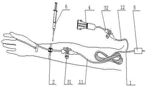 Blood collection device used during invasive artery monitoring