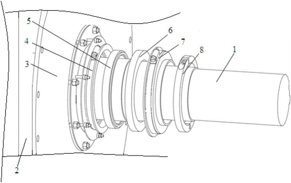 Synchronizing propeller provided with sealing gaskets