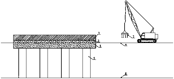 Warehousing terrace sedimentation control system and construction method thereof