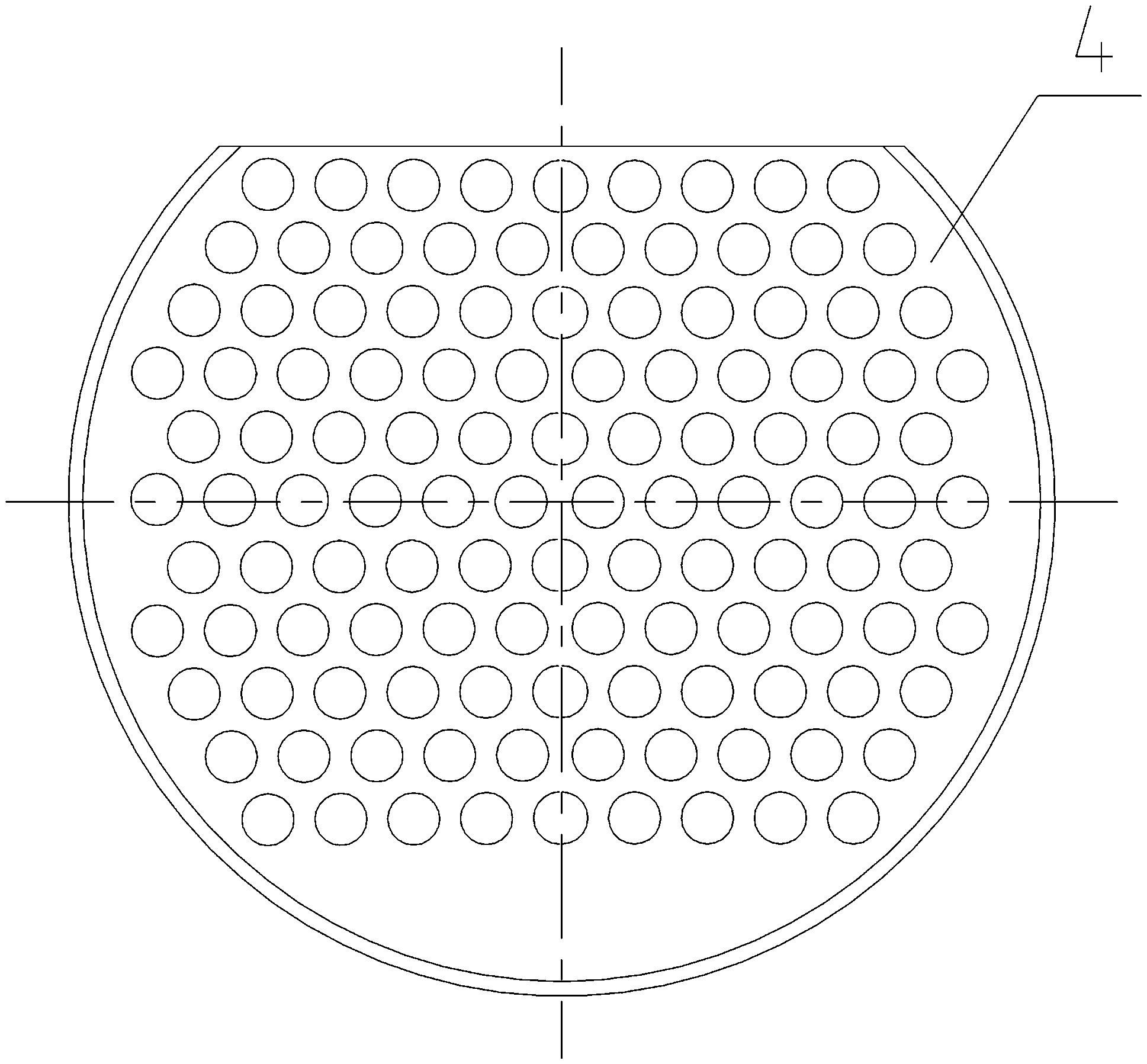 All-bearing baffle plate device of dry type evaporator and using method