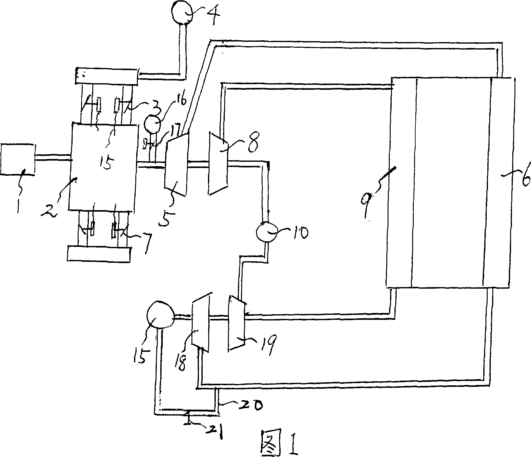 Electricity generating device utilizing constant ultra-low concentration transportation, purification and supercharging of gas