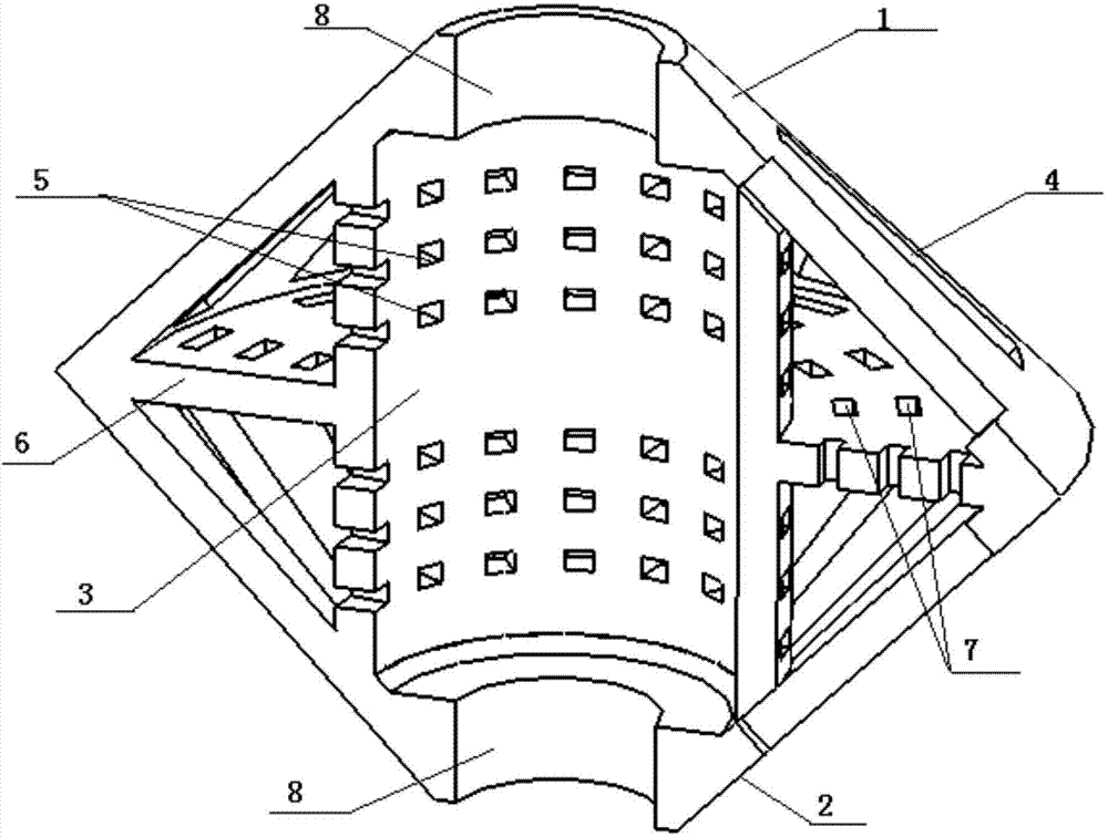 Ice-resisting and wave-dissipating device for pile column