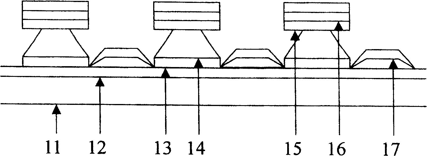 Production of isolating column of organic electroluminescent device