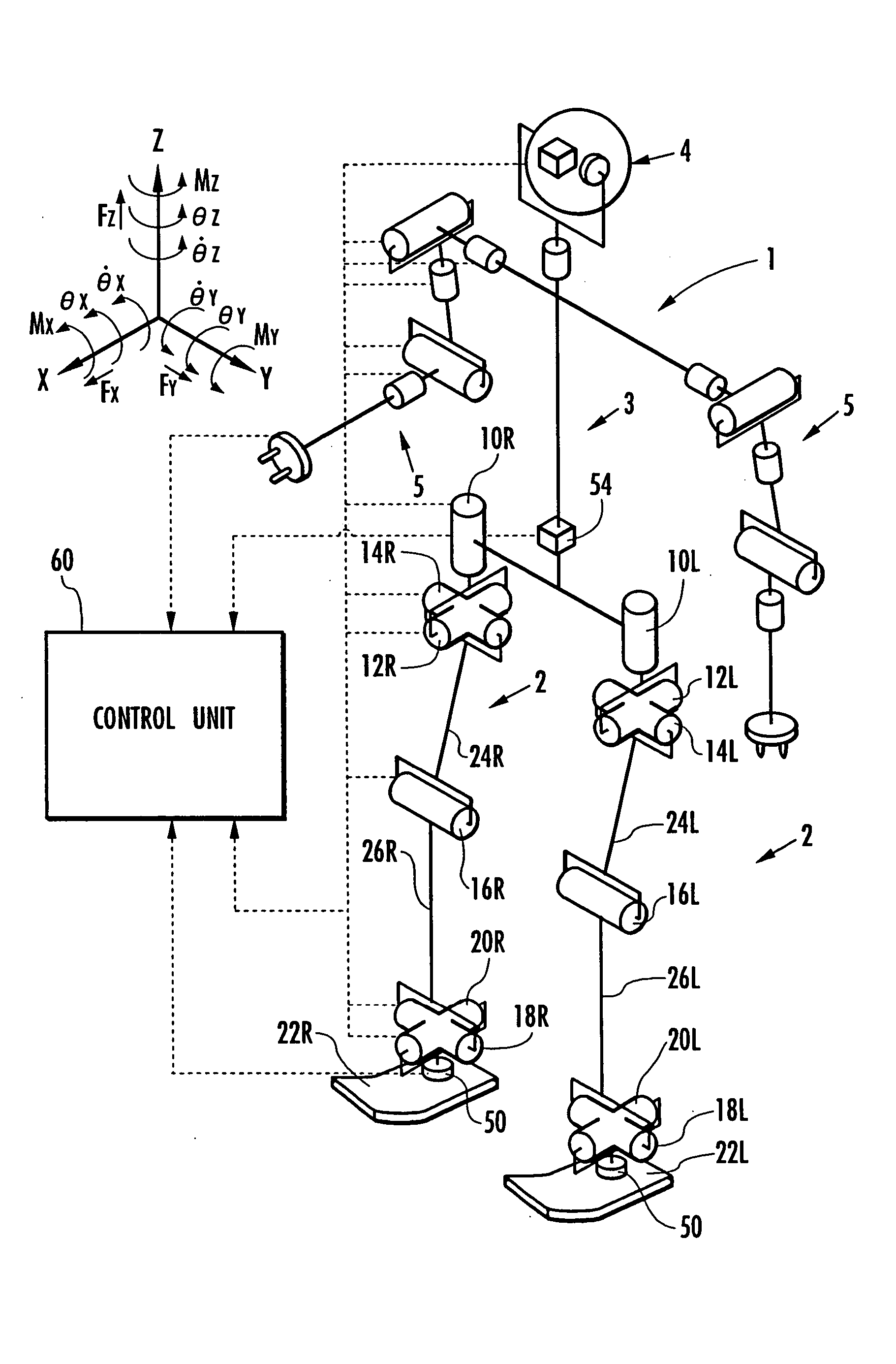 Self-position estimating device for leg type movable robots