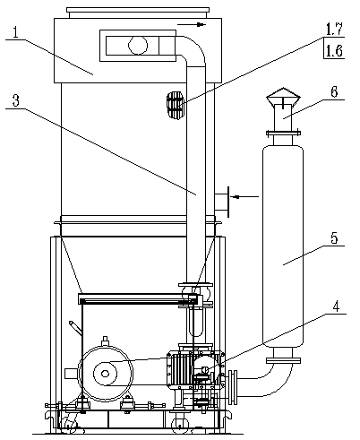 Vacuum sweeping dust sucking device