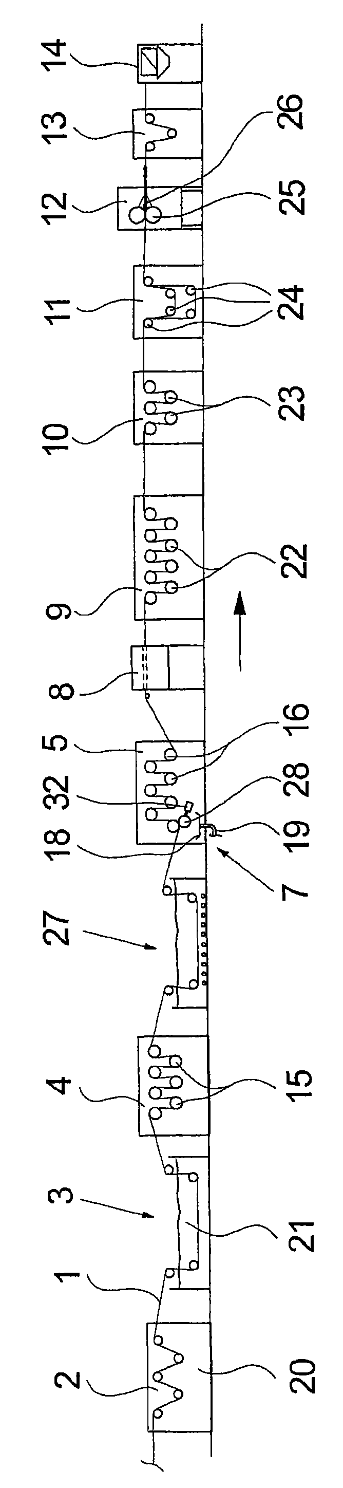 Method and device for treating a fibre cable