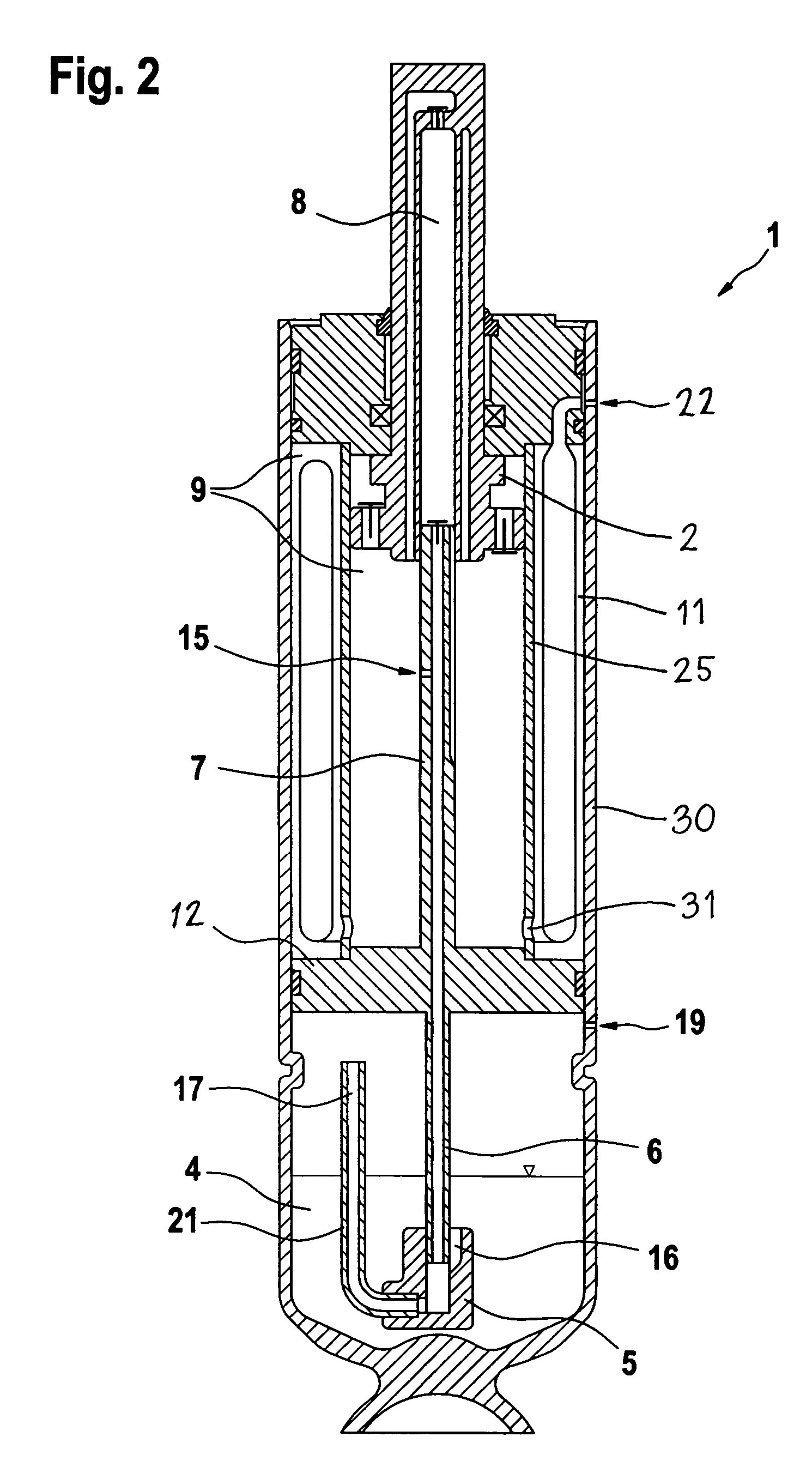 Self-pumping hydropneumatic suspension strut