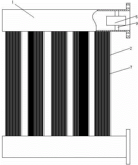 Transformer radiator fixedly connected with telescopic external fins