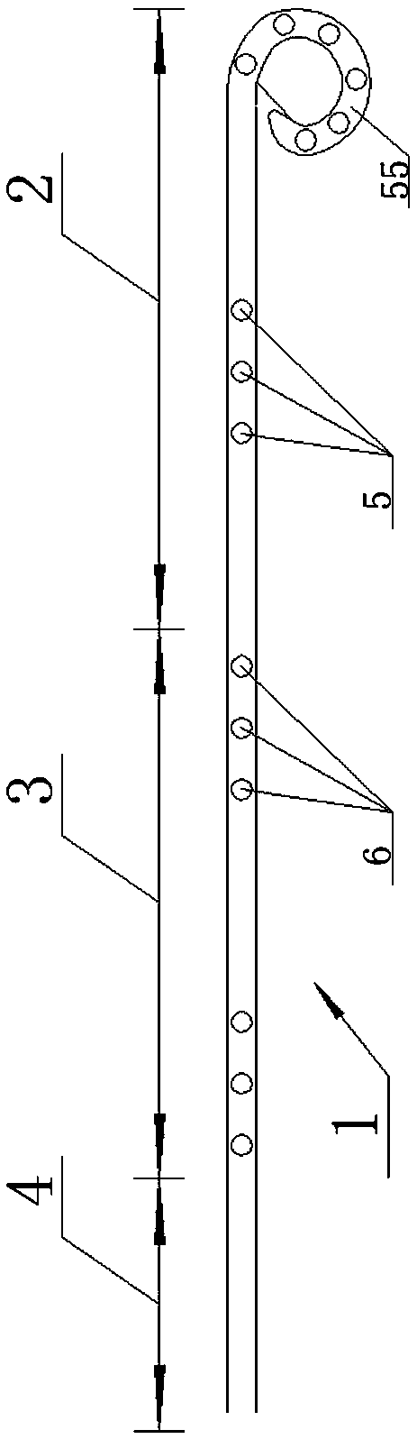 Internal and external drainage tube for advanced liver cancer