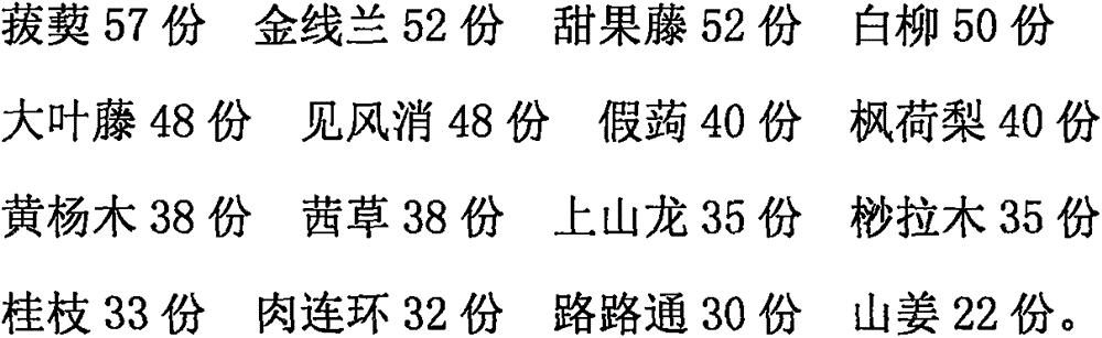 Medicine for treating rheumatoid arthritis and preparation method