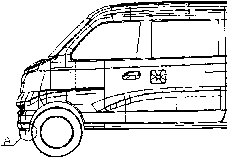 Automatic forewheel wind deflector and wind guiding structure