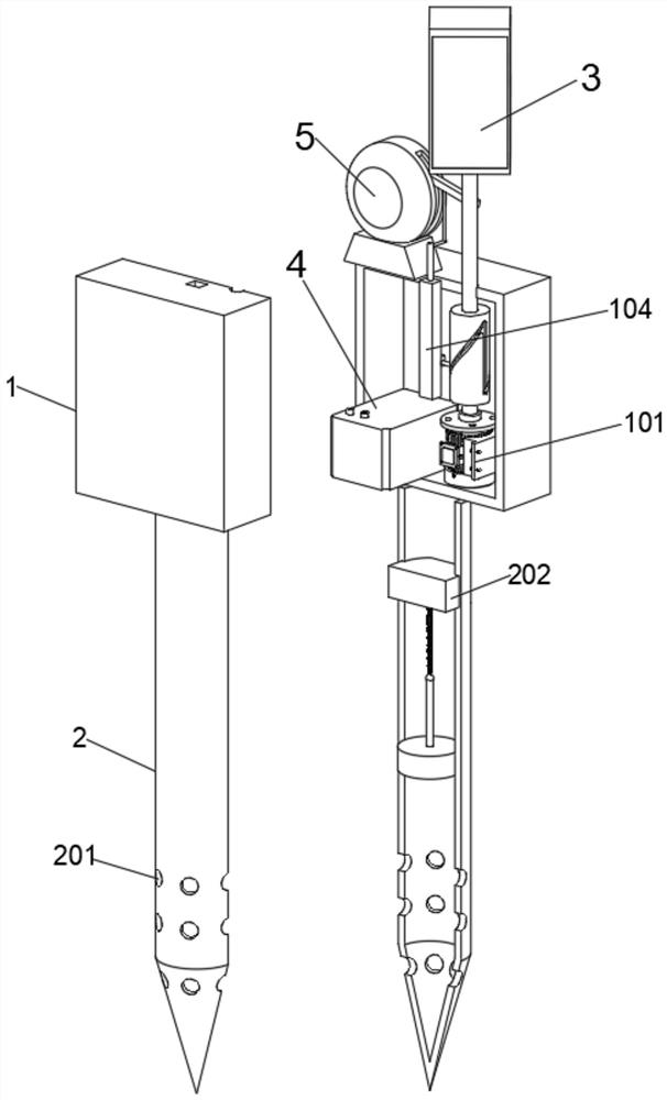 Coal mine geological water leakage alarm device