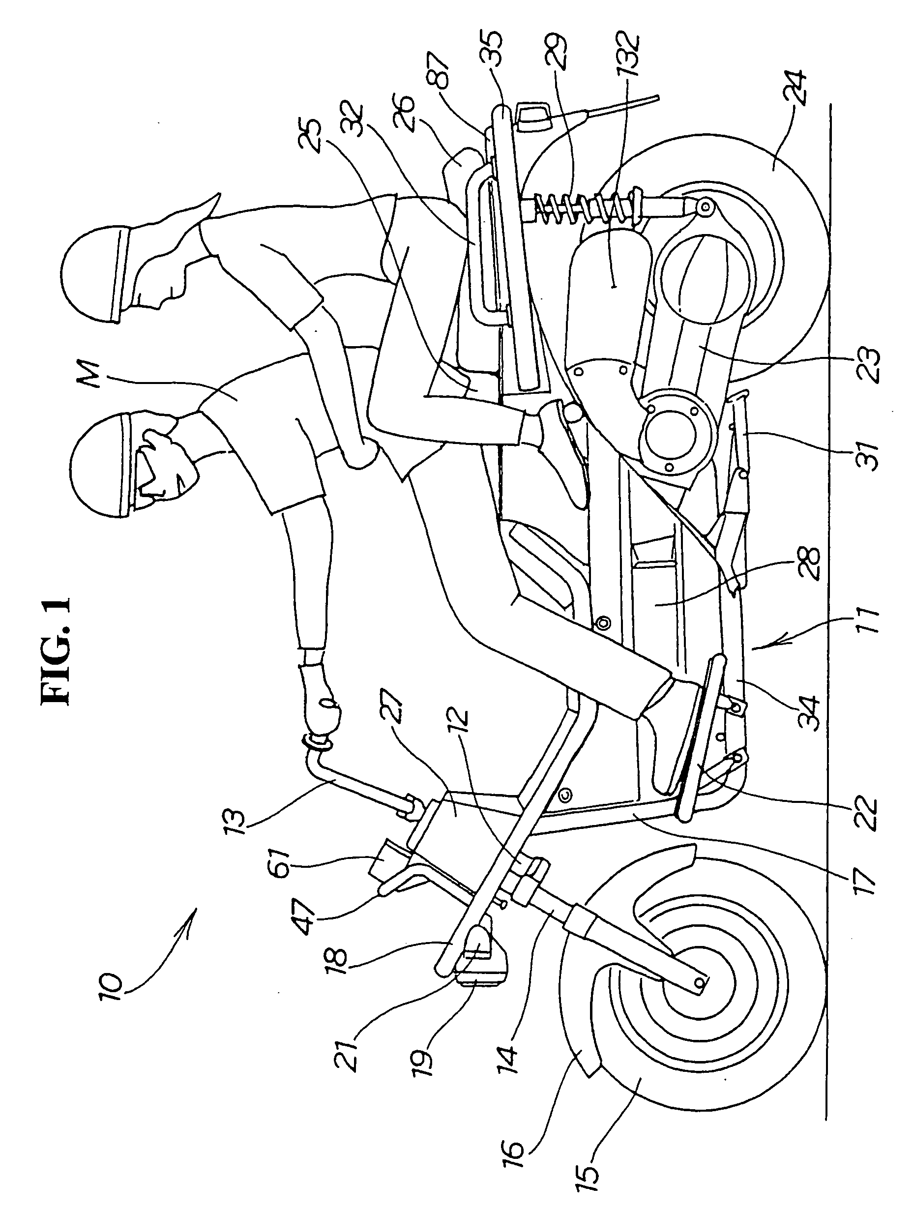 Front structure of motorcycle