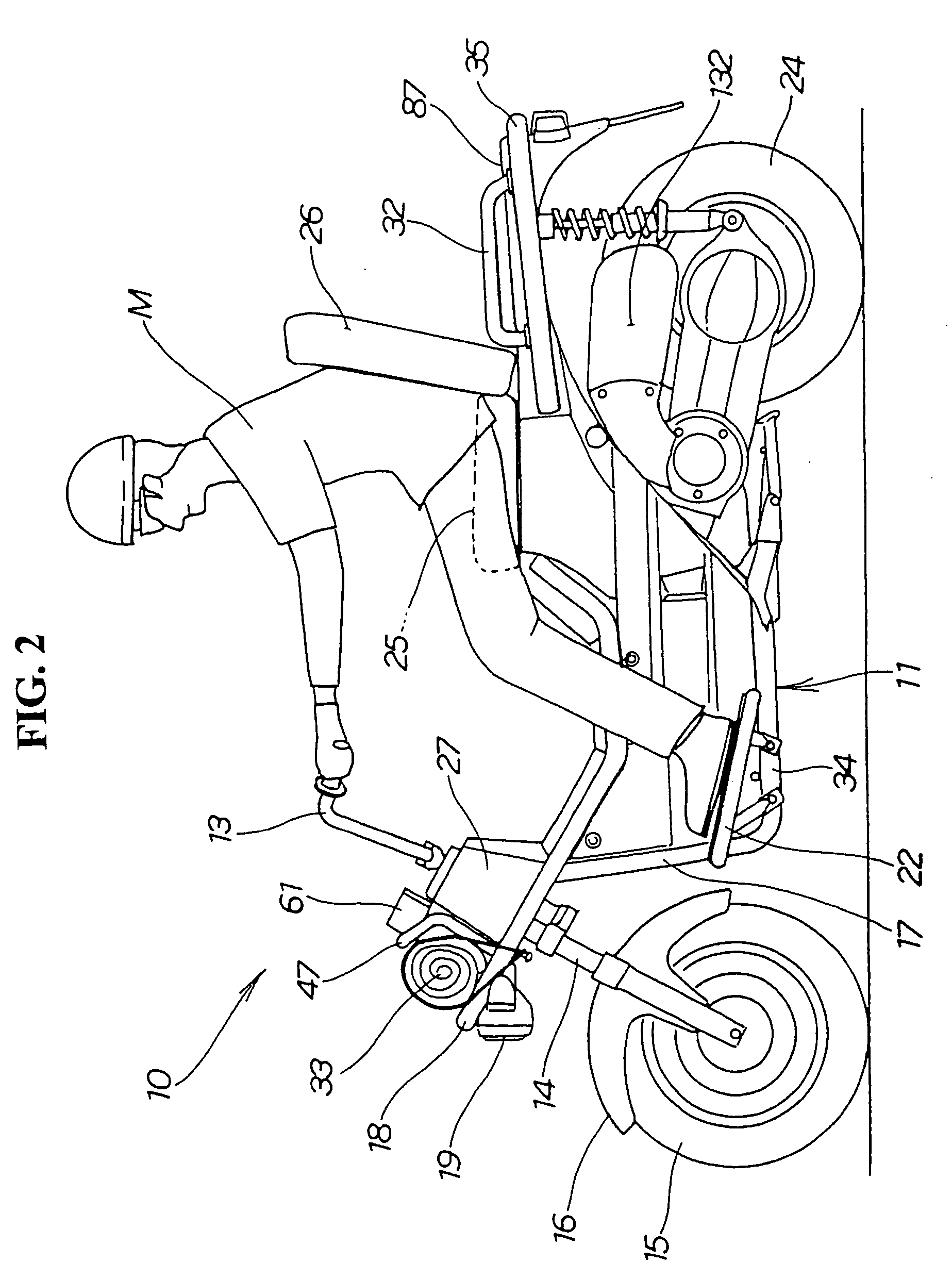 Front structure of motorcycle