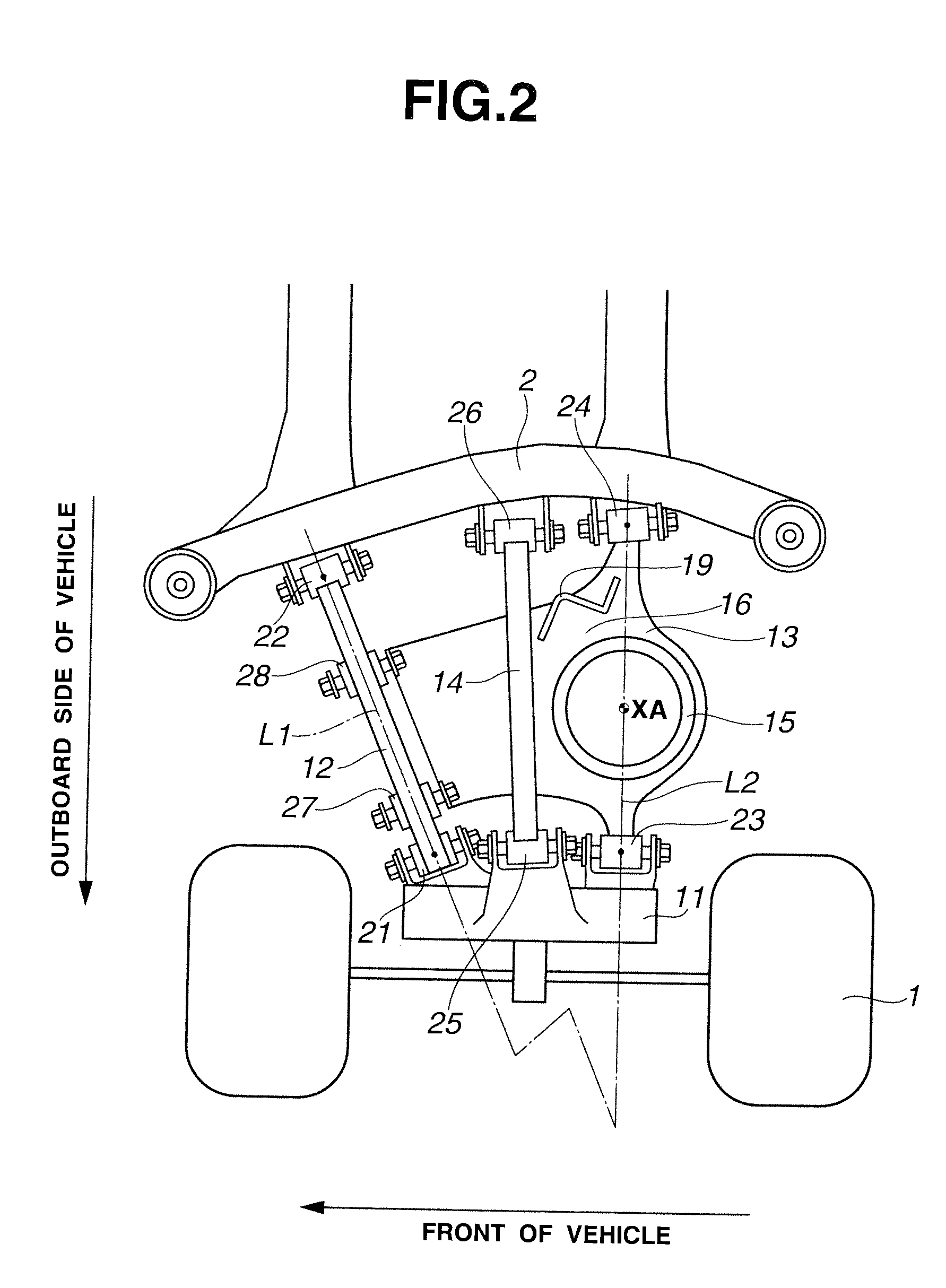 Suspension structure, bush structure and suspension characteristic adjusting method