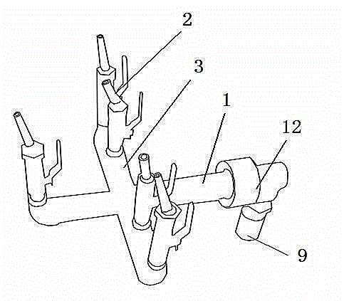 Rocker arm upward spraying type rainfall simulator